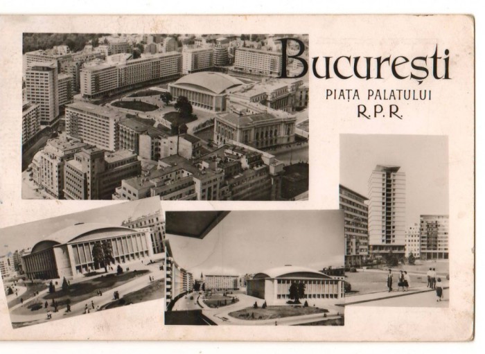 CPI B14202 CARTE POSTALA - BUCURESTI. PIATA PALATULUI R.P.R.