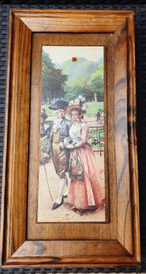 Dulapior de perete vintage hand made din lemn de tinut chei, 42x21x5 cm foto