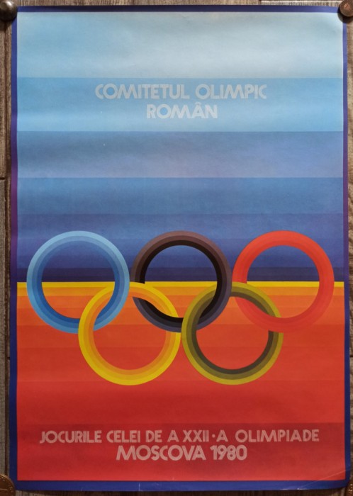 Afis Comitetul Olimpic Roman, Jocurile celei de a XXII-a Olimpiade Moscova 1980