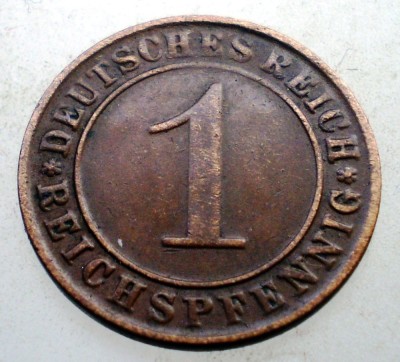 B.202 GERMANIA WEIMAR 1 REICHSPFENNIG 1934 G foto