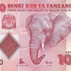 TANZANIA █ bancnota █ 10000 Shillings █ 2015 █ P-44b █ UNC █ necirculata