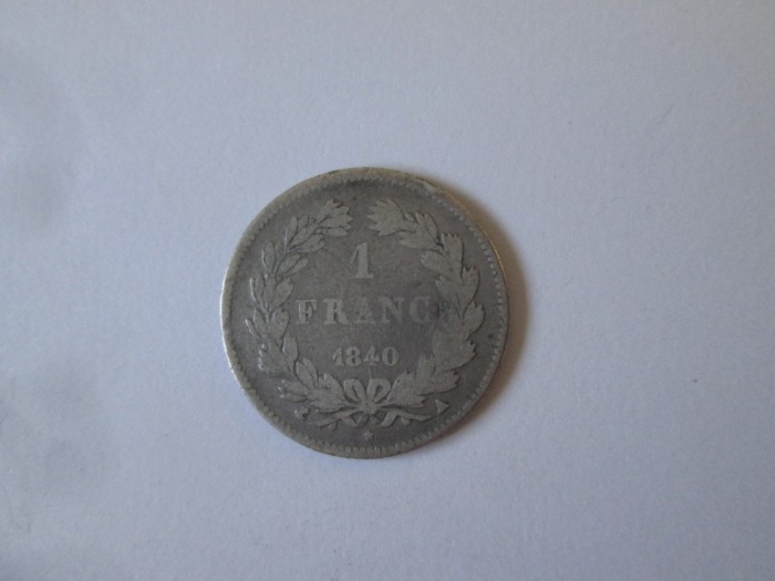 Rara! Franta 1 Franc 1840 A(Paris) argint Louis Philippe I