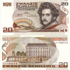 AUSTRIA 20 schilling 1986 UNC!!! foto