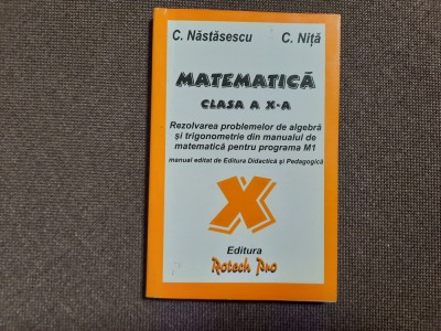 ALGEBRA CLASA A X A REZOLVAREA PROBLEMELOR DIN MANUAL C NASTASESCU C NITA foto