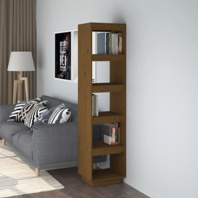 vidaXL Bibliotecă/Separator cameră, maro miere, 40x35x167 cm lemn pin foto