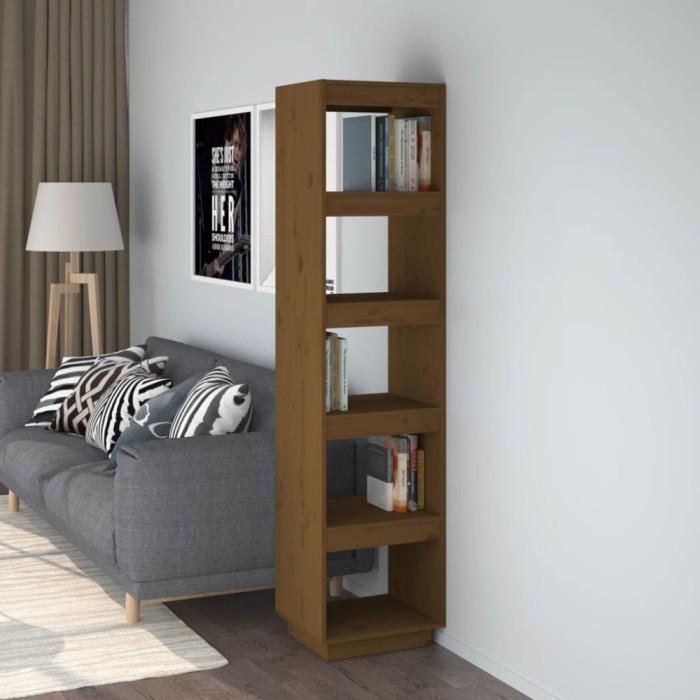 vidaXL Bibliotecă/Separator cameră, maro miere, 40x35x167 cm lemn pin
