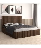 Pat Tapitat Luca Maro + Saltea Lux Ortopedica 180x200cm