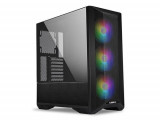 Carcasa Lian Li LANCOOL II Mesh C RGB, Middle Tower, fara sursa, ATX, E-ATX (Negru)