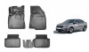 Covorase Cauciuc Tip Tavita Dacia Logan 3 (2021-2025) ALM, Bordura Inalta, Impermeabile, Set Complet