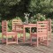 vidaXL Set cu masă de grădină, 5 piese, lemn masiv douglas 3154682
