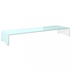 Stativ TV/Suport monitor, sticla, verde, 100 x 30 x 13 cm