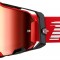 Ochelari cross/atv 100% Armega Red, lentila oglinda, culoare rama rosu/negru Cod Produs: MX_NEW 26013453PE