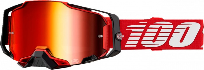 Ochelari cross/atv 100% Armega Red, lentila oglinda, culoare rama rosu/negru Cod Produs: MX_NEW 26013453PE