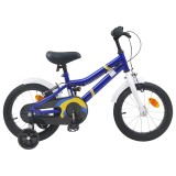 vidaXL Bicicletă pentru Copii 16 Inci pentru 4-6 ani Albastru Alb 42009409