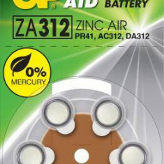 Baterie auditiva ZINC AIR GP ZA312 PR41 AC312 DA312 7.9x3.6mm 1.45V 6buc