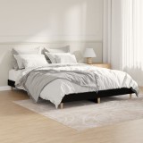 VidaXL Cadru de pat, negru, 140x190 cm, lemn prelucrat