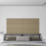Panouri de perete 12 buc. cappuccino 90x30 cm piele eco 3,24 m&sup2;