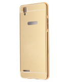 Husa Oppo R7 - Luxury Mirror Metal TSS, Auriu