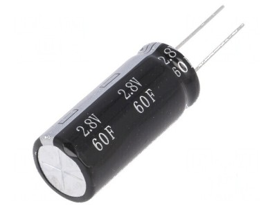 Supercondensator THT 60F 2.8V 15m&amp;Omega; &amp;Oslash;18x41mm -40&amp;divide;65&amp;deg;C foto