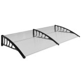 Outsunny Copertina moderna din PP, 200x96x27 cm, negru | Aosom Romania