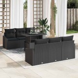 Cumpara ieftin Set de canapele pentru grădină 7 pcs Negru Rattan poli