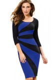Cumpara ieftin B759-141 Rochie office stil bodycon, cu maneci trei sferturi