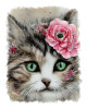 Sticker decorativ Pisica, Gri, 70 cm, 11807ST, Oem