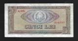 ROMANIA 5 LEI 1966 [1] P - 93 , Serie A.0185 / 804797