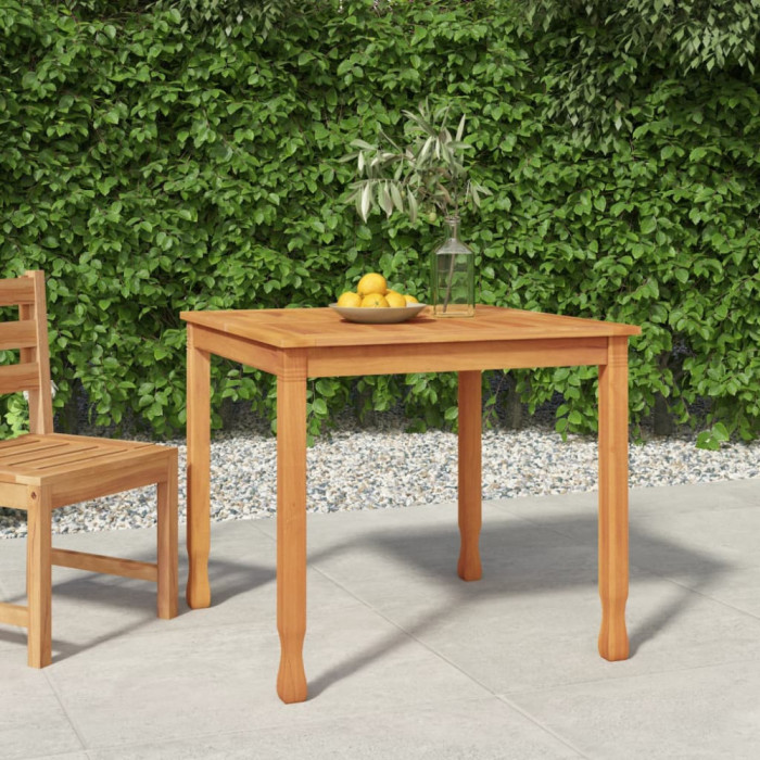 vidaXL Masă de grădină, 85x85x75 cm, lemn masiv de tec 316605