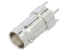 Conector BNC soclu mamă drept 50&Omega; THT PTFE aurit pentru PCB