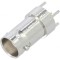 Conector BNC soclu mamă drept 50&Omega; THT PTFE aurit pentru PCB