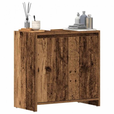 Gossi dulap pentru chiuveta baie lemn vechi 60x33x60cm lemn prelucrat foto