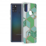 Techsuit - Marble Series - Samsung Galaxy A21s verde