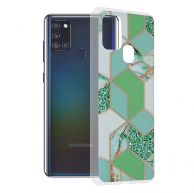 Techsuit - Marble Series - Samsung Galaxy A21s verde foto