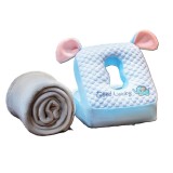 Set 2&Atilde;&reg;n1 p&Auml;tur&Auml; &Egrave;i pern&Auml;, model elefant, cu spa&Egrave;iu de depozitare, ideal pentru birou &Egrave;i c&Auml;l&Auml;torii, microfibr&Auml; &Egrave;i spum&Auml;, 1x1.7 m, 30x35x30