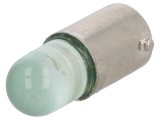 Lampă LED verde 220VDC BA9S