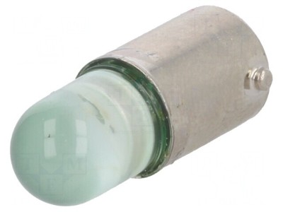 Lampă LED verde 220VDC BA9S foto