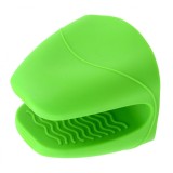 Manusa de bucatarie din silicon rezistenta la caldura, 8 x 11,5 cm, verde