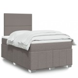 vidaXL Pat box spring cu saltea, taupe, 120x190 cm material textil 3293904