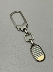 BRELOC CHEI ARGINT 925 + AUR 750 - Tip placuta - De Firma - 16.5g. - Vintage ! foto