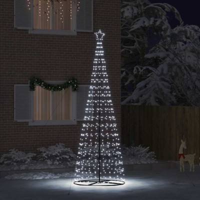 vidaXL Brad de Crăciun LED cu 800 LED cu suport Alb rece 400 cm Fier 42018762 foto