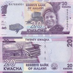 Malawi 20 Kwacha 2016 P-63c UNC foto