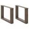 vidaXL Picioare pentru măsuță de cafea &icirc;n formă de U, 2 buc., oțel natural, 50x(30-31) cm 4013139