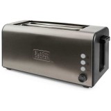 Toaster BXTO1500E, 1500 W, 2 fante largi, 7 trepte de prajire, Inox