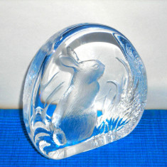 Sculptura full lead crystal, hand made - Rabbit 2- design Mats Jonasson, Maleras