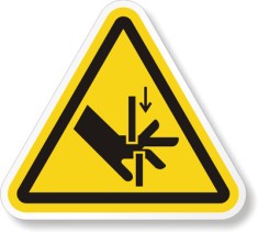 Eticheta de siguranta pentru atentie la mana foto