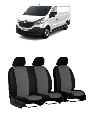 Set huse scaune eko piele dedicate Renault Trafic 2+1 (2000-2014) foto
