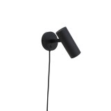 Cumpara ieftin Lampă de perete Paris, neagră, cablu &icirc;mpletit 190 cm