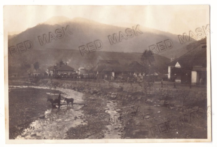 1109 - CAINENI, Valcea, Romania - old postcard, real Photo (14/9 cm) - unused