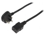 Cablu Alimentare Negru 1m 3x1,5mm2 BS 1363 la IEC C19